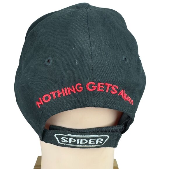 Spiderwire Fishing Hat Ball Embroidered Baseball Cap Men Black  Adjustable Strap - Picture 2 of 12